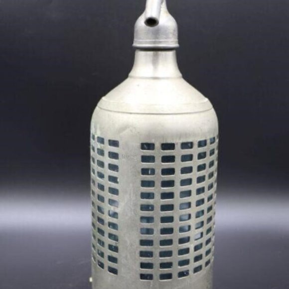 Industrial Mesh Wrapped SYPHON Spritz Bottle Carbon Water Bottle Soda Bottle - Picture 3 of 7